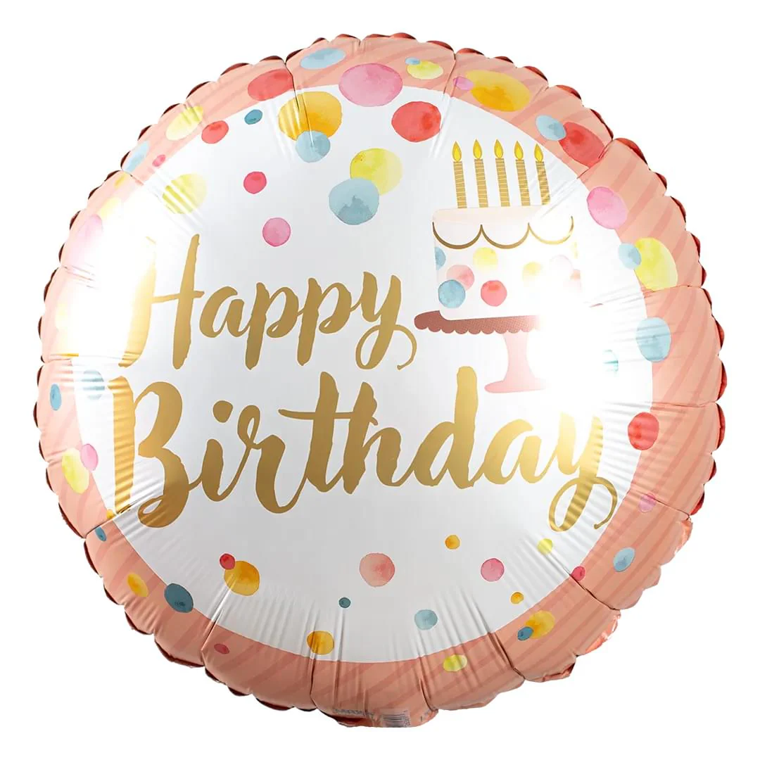 Satin Birthday Pink Party 18" Circle