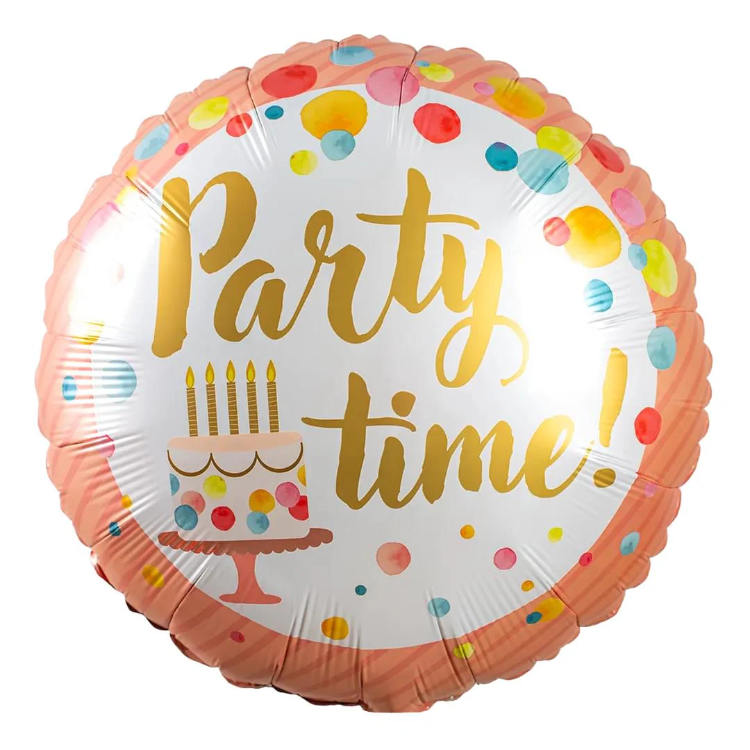 Satin Birthday Pink Party 18" Circle - Image 2