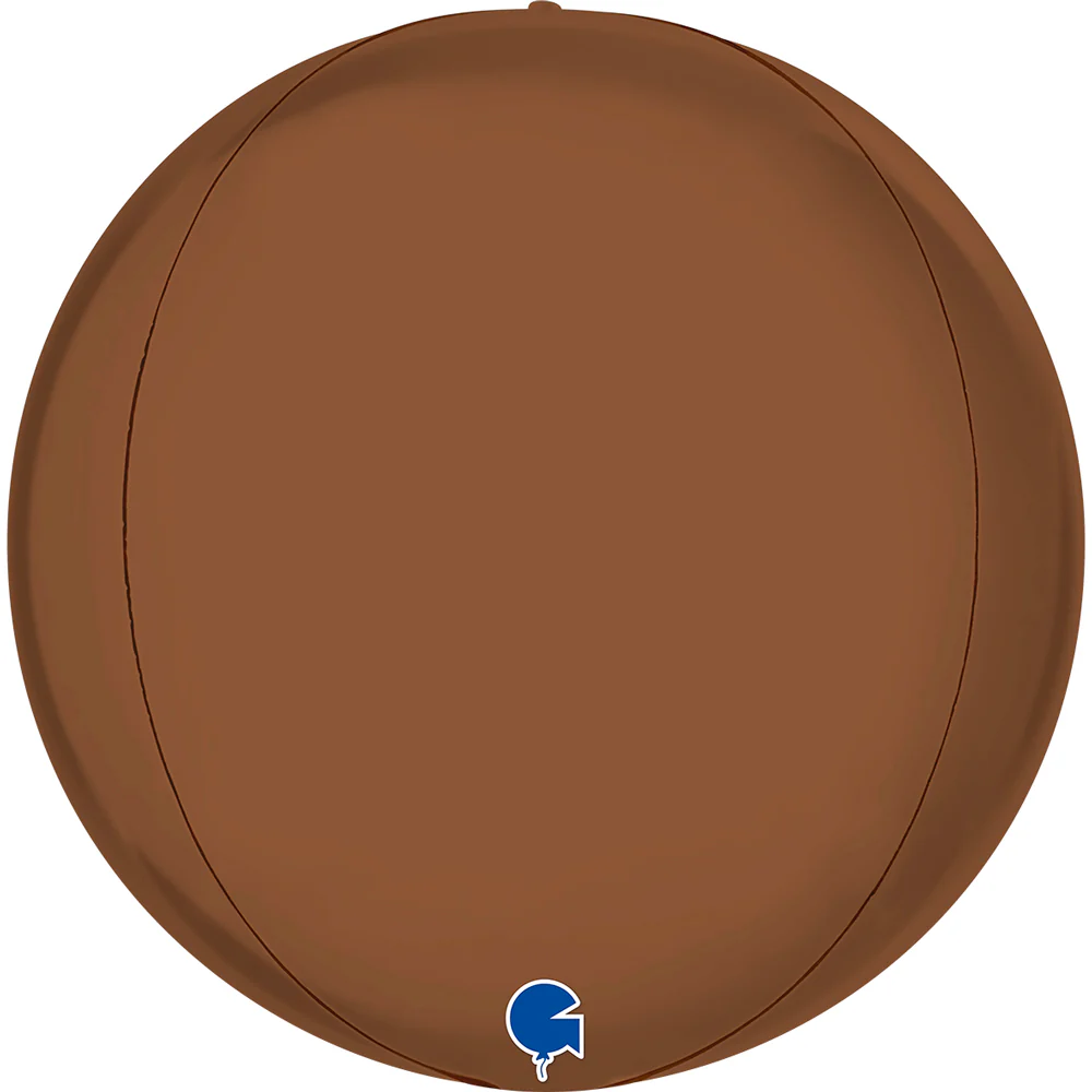 Satin Chocolate 15" Globe Packaged