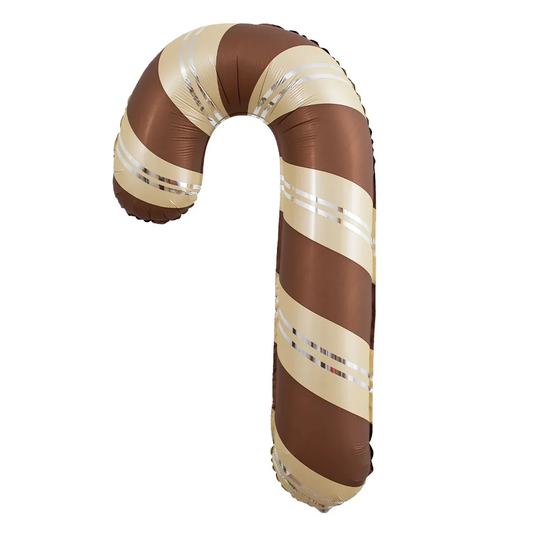 Grabo Satin Chocolate Candy Cane 35" Supershape Foil Balloon (1)