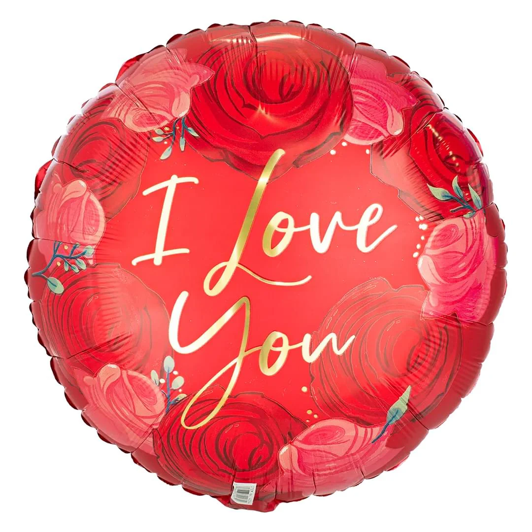 Anagram Satin Circled In Roses 18" Foil Balloon (1)