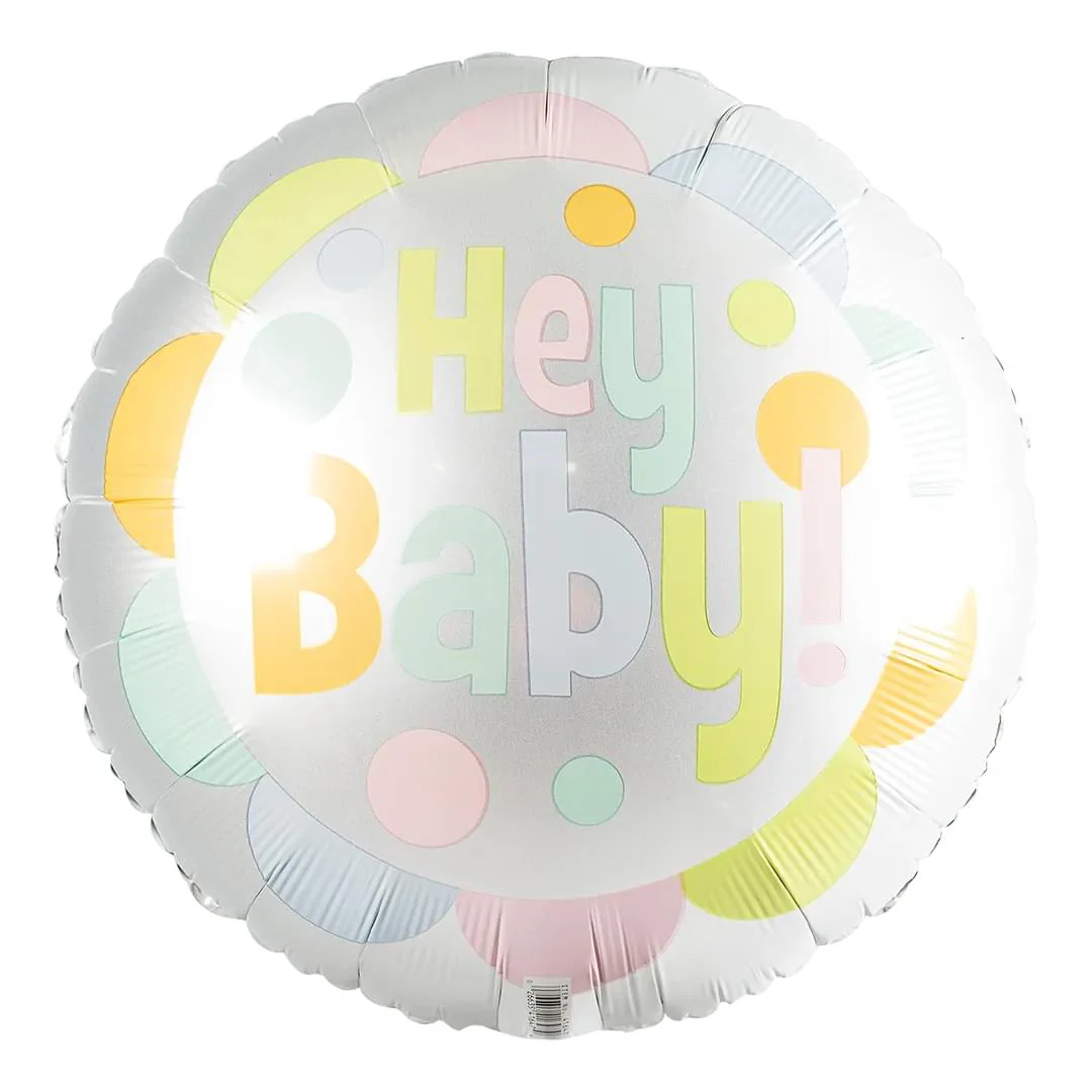 Anagram Hey Baby 18" Circle Foil Balloon (1)