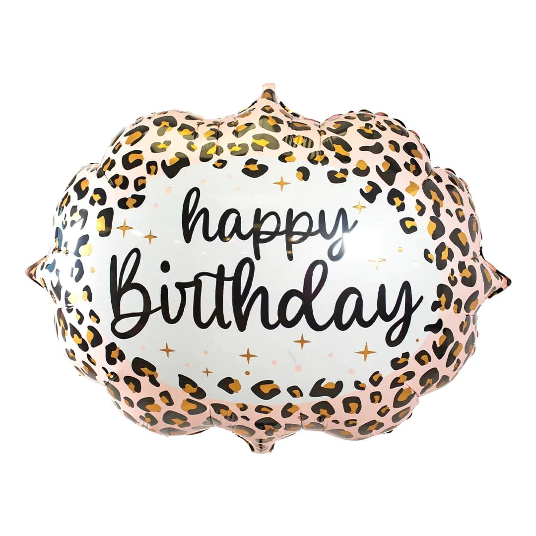 Satin Leopard Birthday 27" Supershape