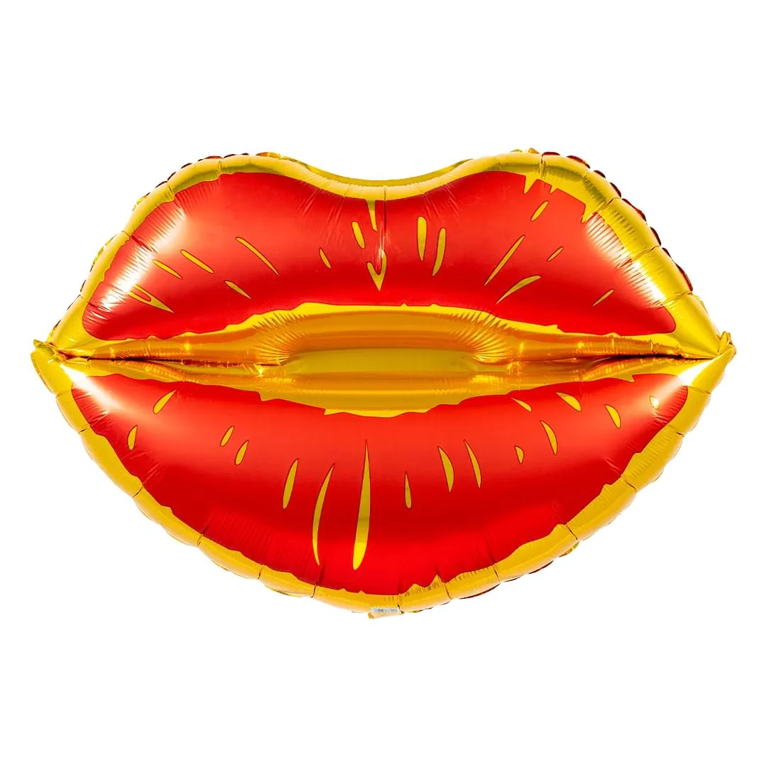 Anangram Satin Sangria Lips 31" Supershape Foil Balloon (1)