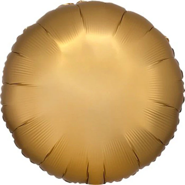 Anagram Satin Luxe Gold 18" Circle Foil Balloon (1)