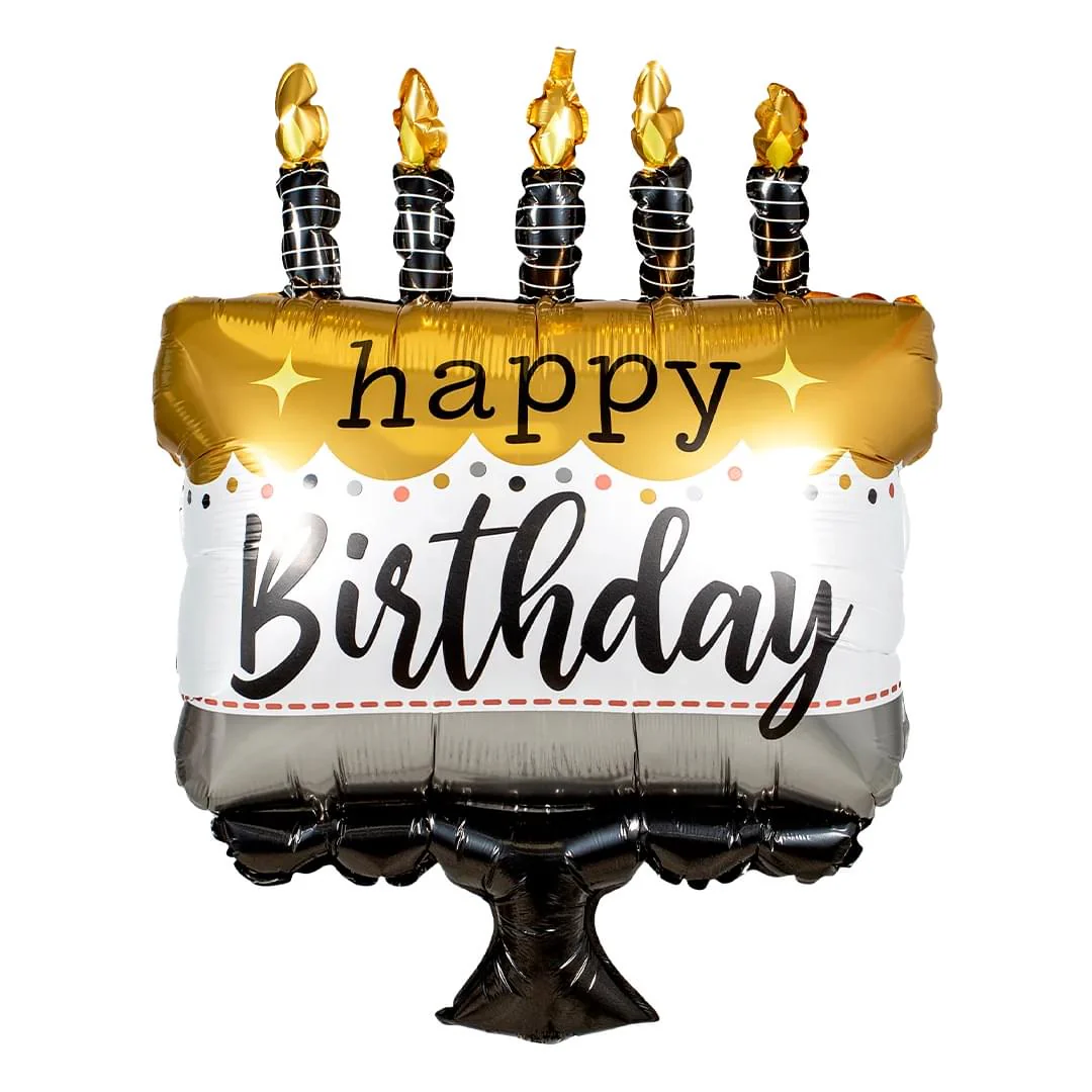 Satin Metallic BDay Cake 37" Supershape