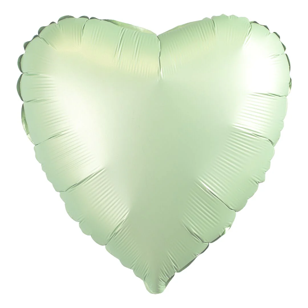 Grabo Satin Olive Green 18" Heart Unpackaged