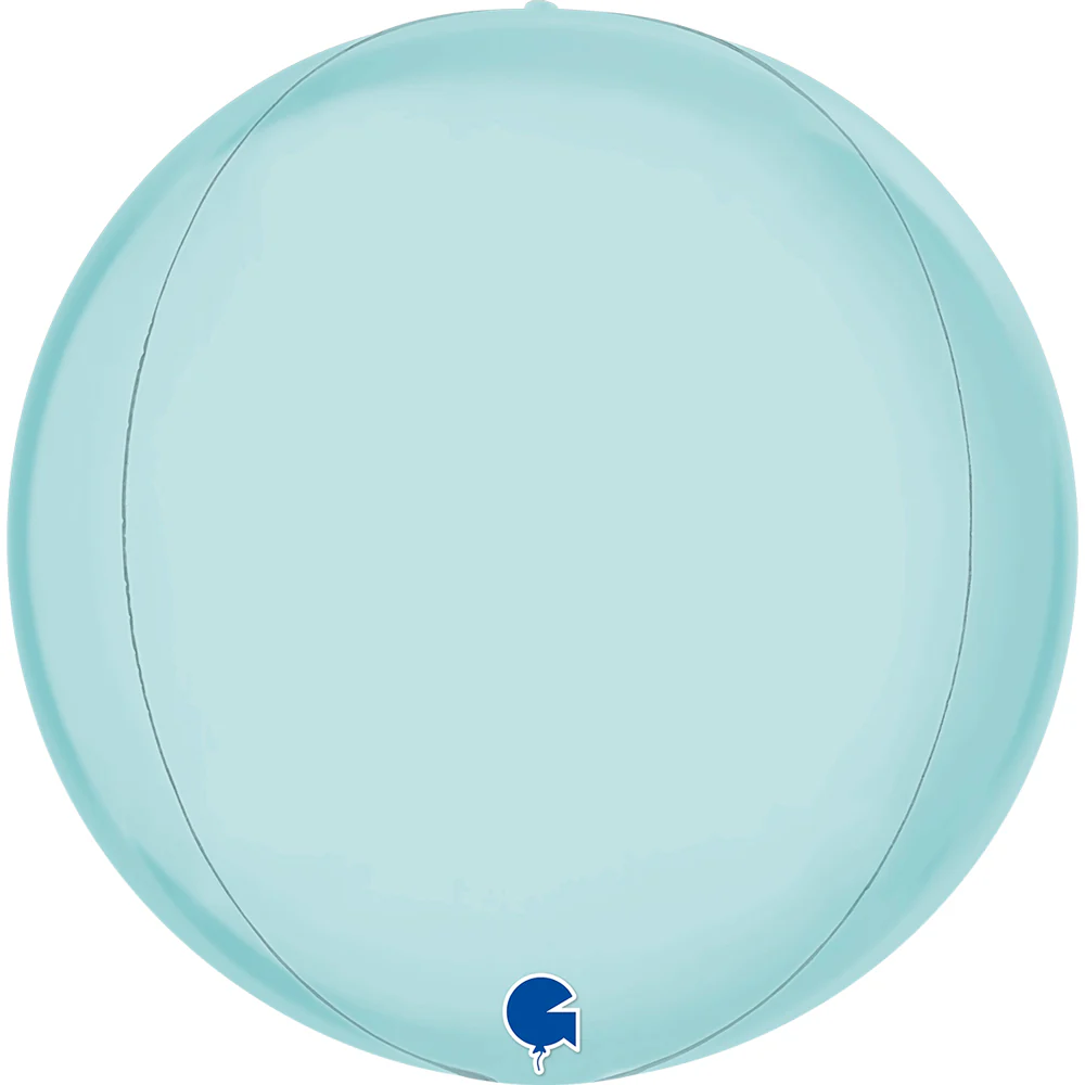 Satin Pastel Blue 15" Globe Packaged
