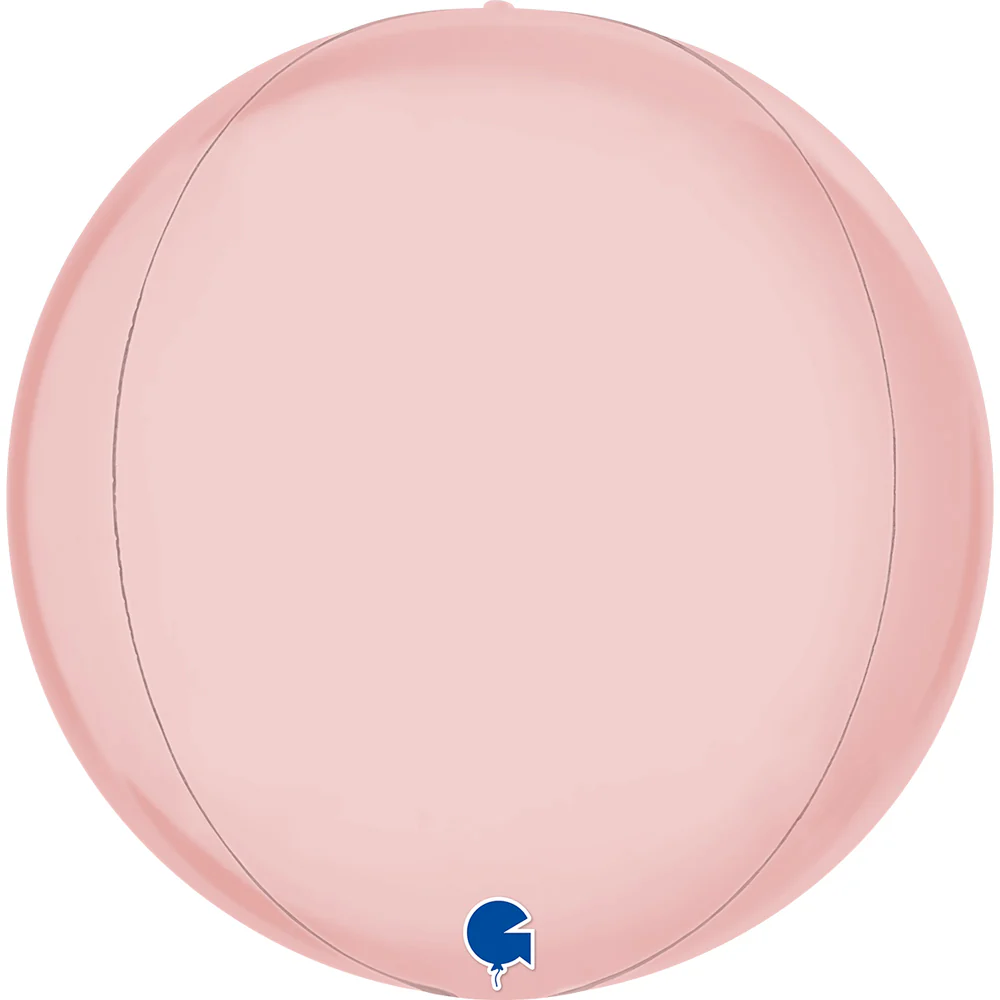 Satin Pastel Pink 15" Globe Packaged
