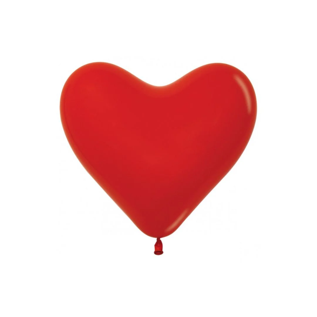 Sempertex 12" Red Heart Latex Balloon (50)