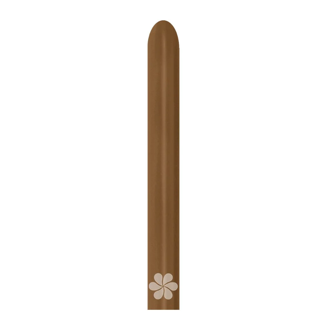 Sempertex 260 Fashion Mocha Nozzle Up Latex Balloons (50)