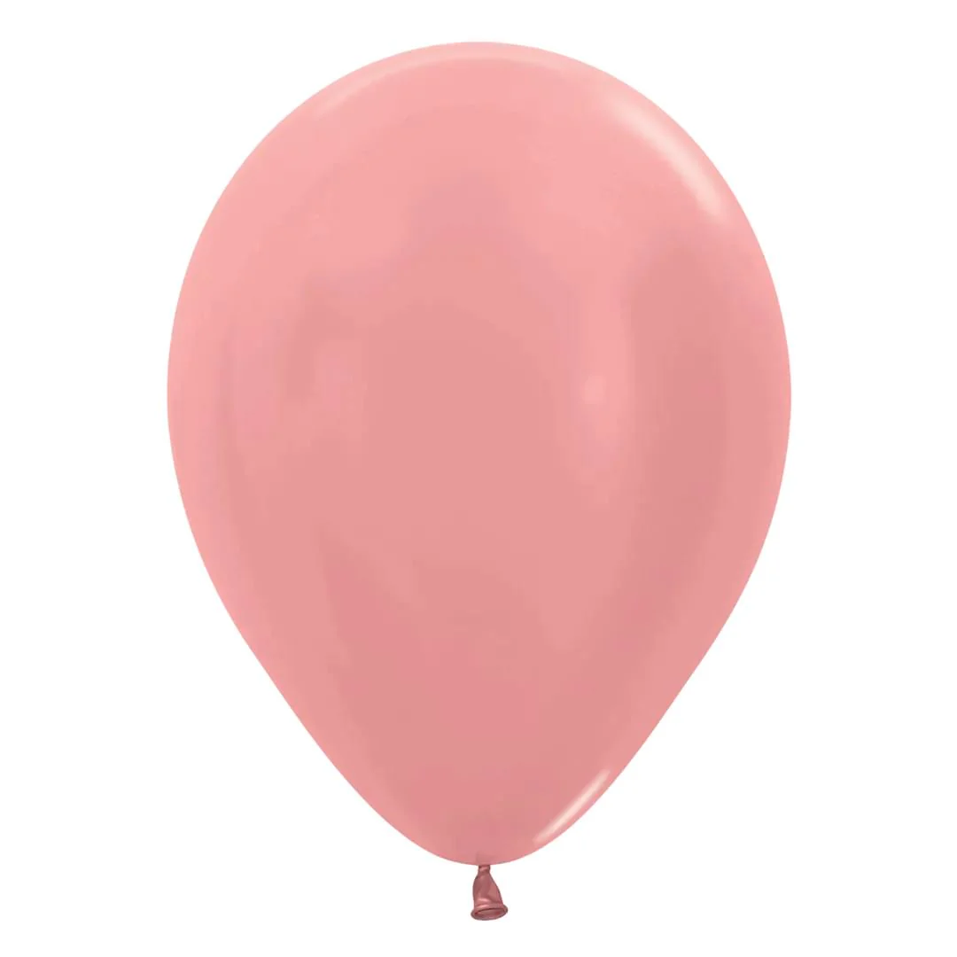 Sempertex Metallic Rose Gold Latex Balloon - Various Sizes - Image 5
