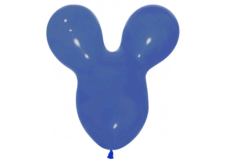 Sempertex Mouse Head Blue 17" Latex Balloon (25)