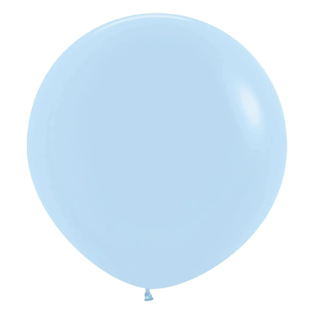 Sempertex Pastel Matte Blue Latex Balloon - Various Sizes - Image 3