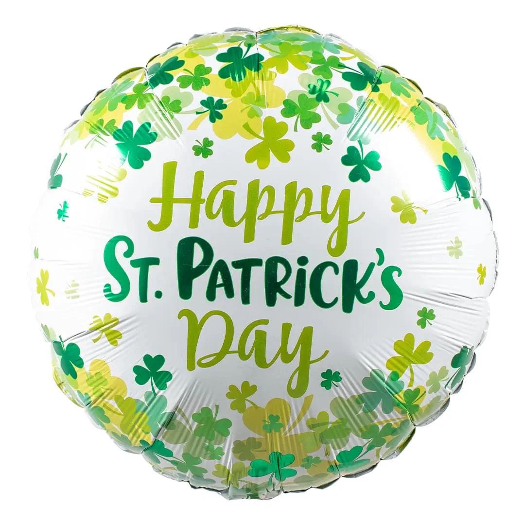 Shamrock Confetti St Patricks Day 18" Circle