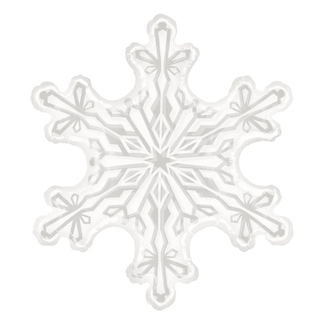 Betallic Christmas Snowflake Clear Film 38" Foil Balloon (1)