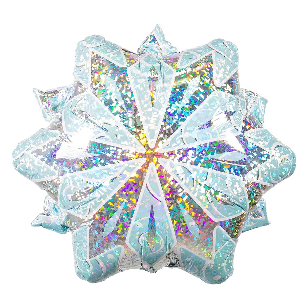 Christmas Snowflake Holographic 18" Junior Foil Balloon (1)
