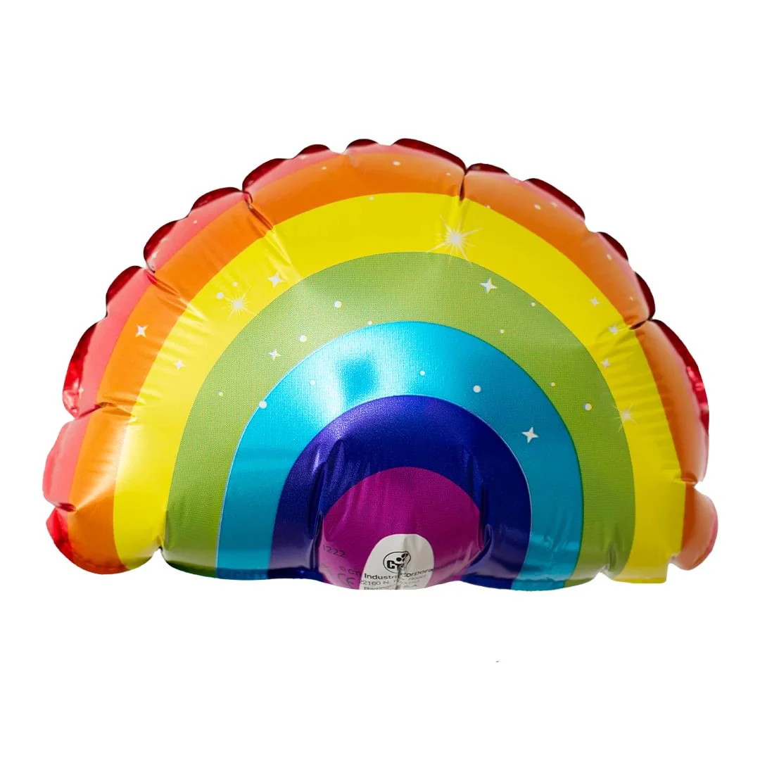 Bubblegum Direct Sparkling Rainbow 10" Air Filled Foil Balloon (1)
