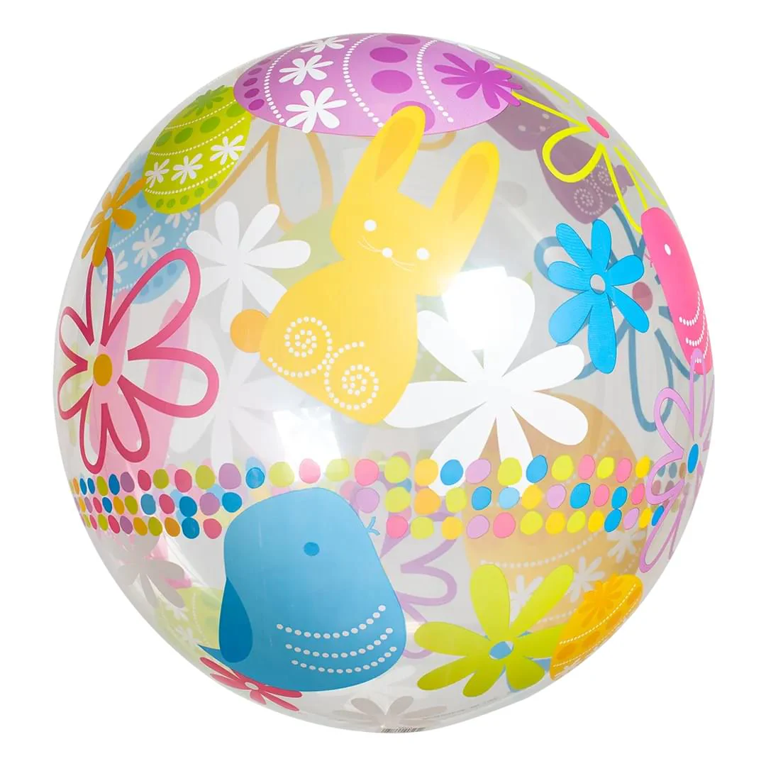 Qualatex Spring Bunnies & Flowers 22" Bubble Balloon (1)