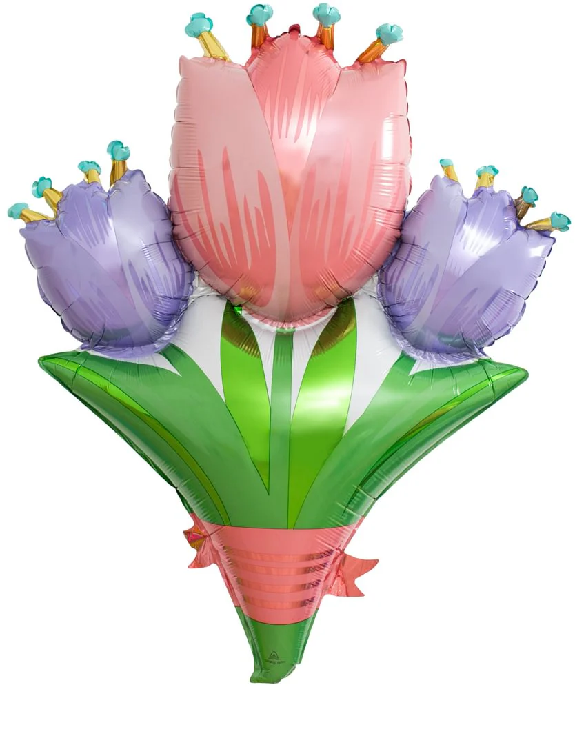 Anagram Spring Cheer Tulips 31" Supershape Foil Balloon (1)