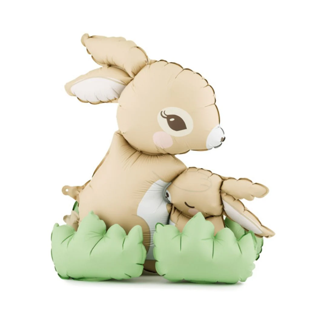 PartyDeco Bunnies 20" x 24" Air-filled Standing Foil Balloon (1)