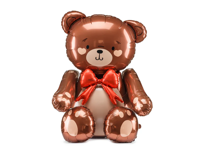 PartyDeco Standing Teddy Bear Air Filled 33" Foil Balloon (1)