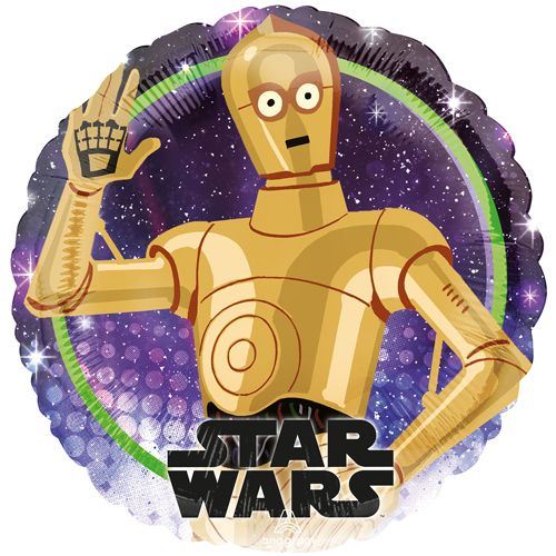 Anagram Star Wars Galaxy C-3PO 18" Circle Foil Balloon (1)