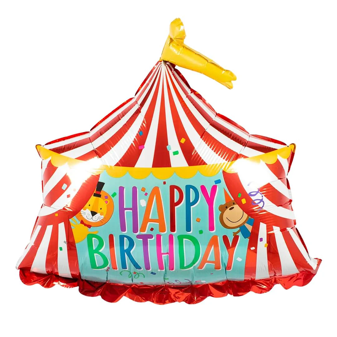 Anagram Circus Tent HBD Supershape 28" Foil Ballon (1)