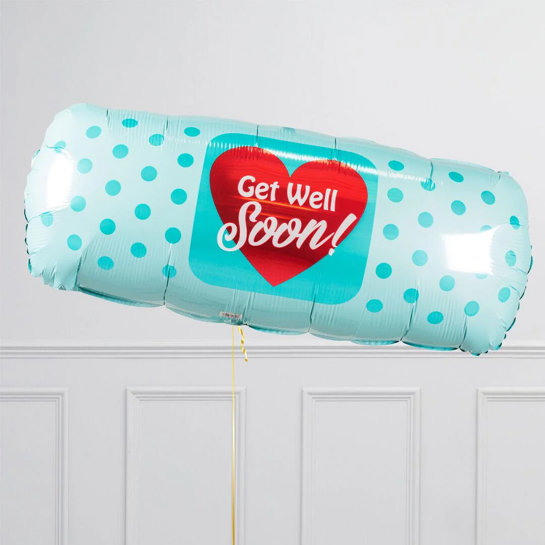 Anagram Get Well Soon BandAid 29" Supershape Foil Balloon (1)