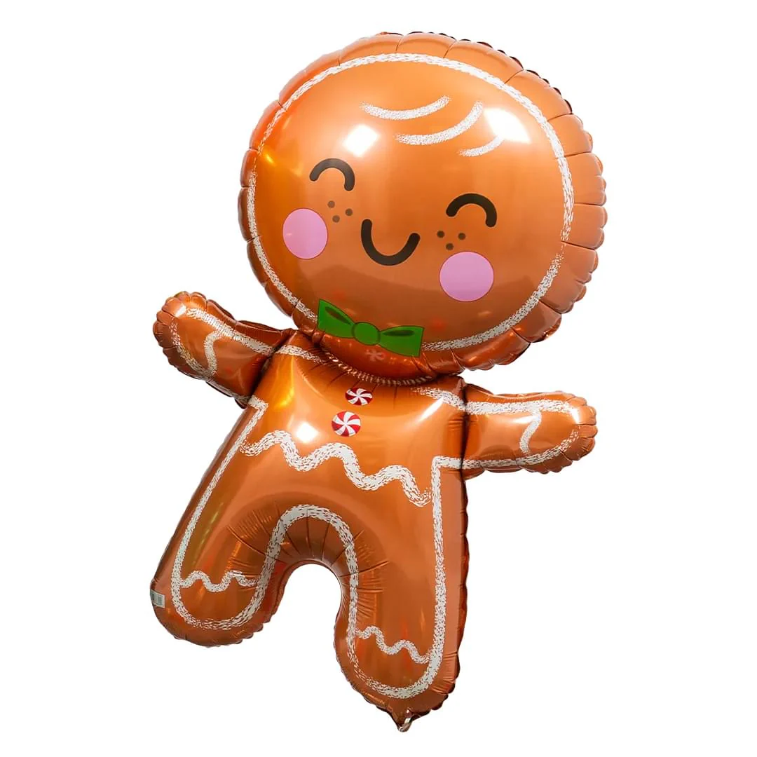 Anagram Happy Gingerbread Man 31" Supershape Foil Balloon (1)