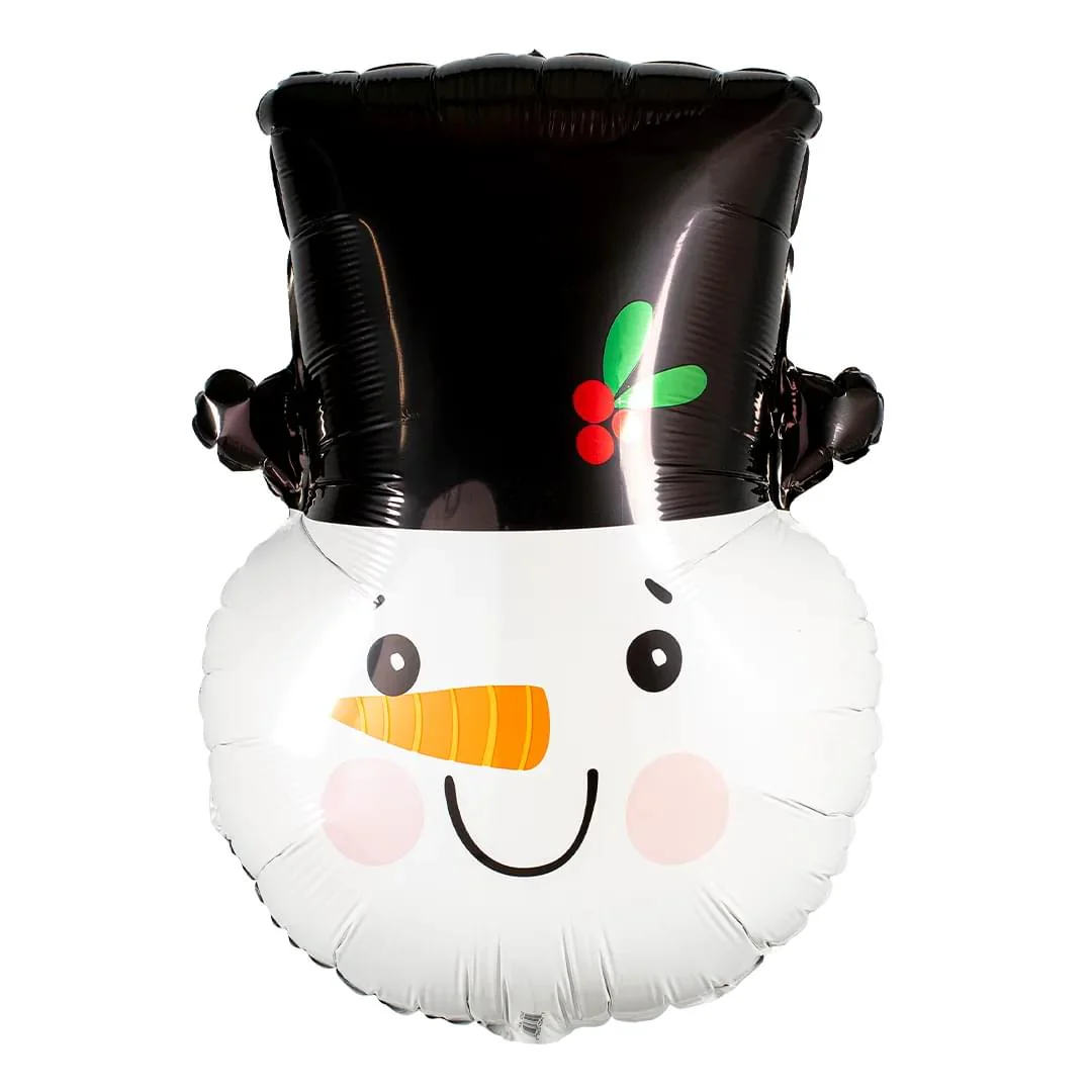 Anagram Smiley Snowman Head 23" Supershape Foil Balloon (1)