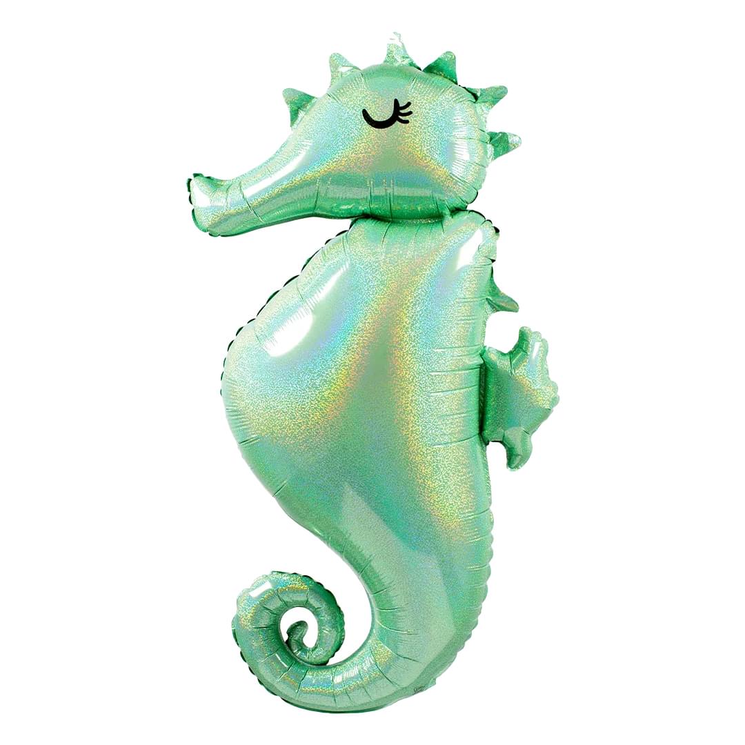 Anagram Mermaid Seahorse Holographic 38" Supershape Foil Balloon (1)