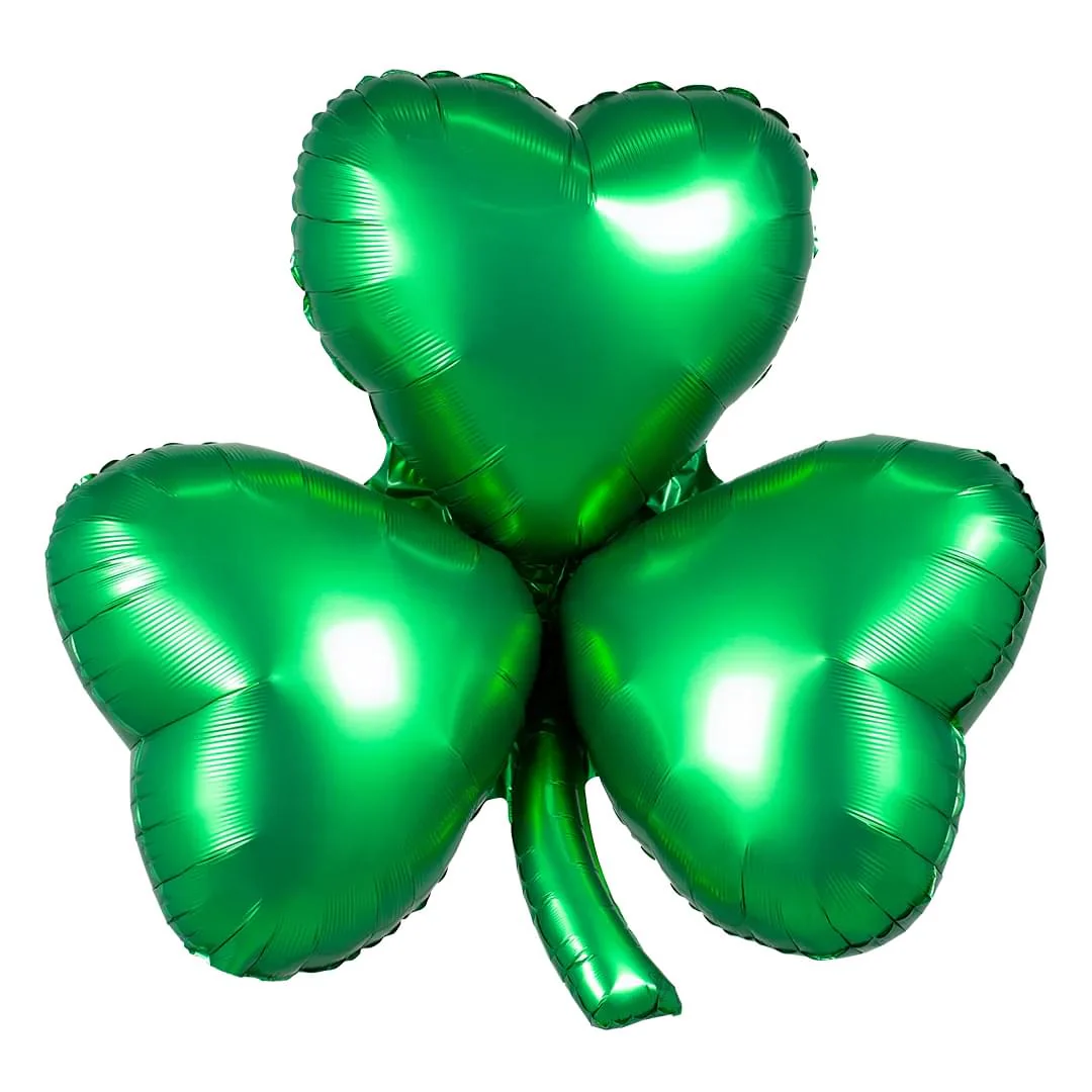 Anagram Satin Emerald Shamrock 29" Supershape Foil Balloon (1)