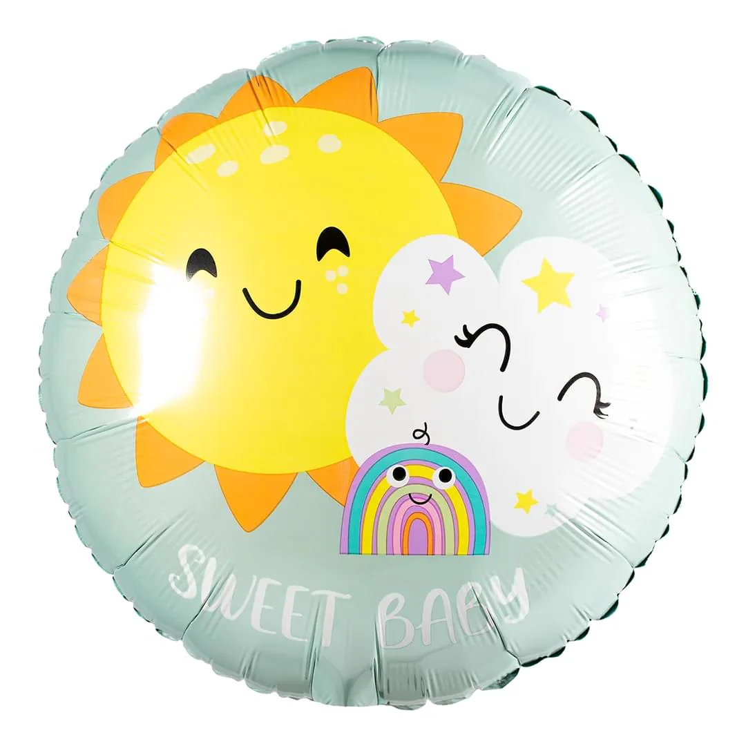 Anagram Sweet Baby Rainbow 18" Circle Foil Balloon (1)