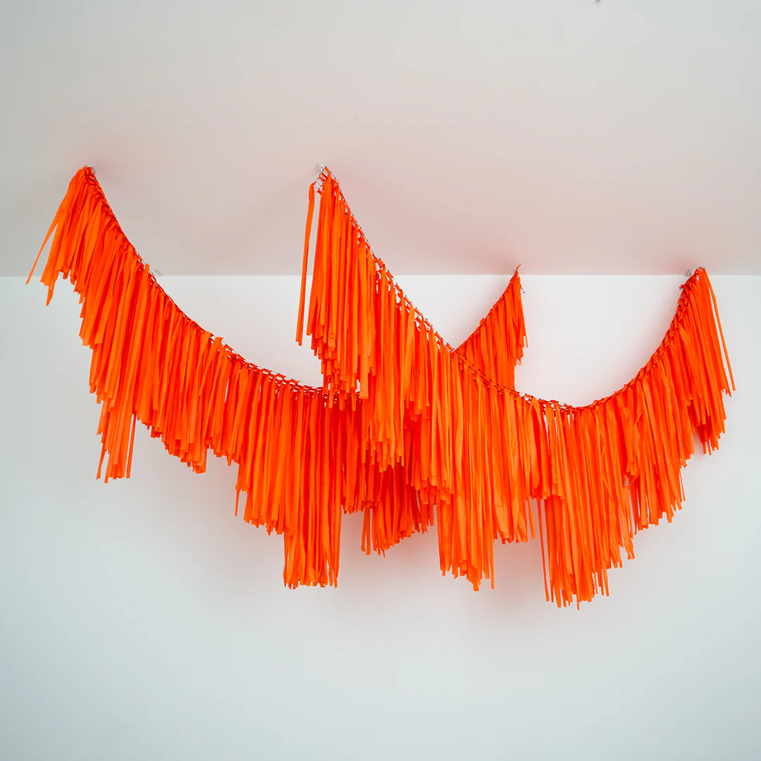 Tassel Fringe Orange 3m Section (1)
