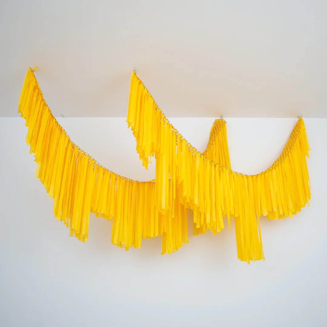 Tassel Fringe Yellow 3m Section (1)