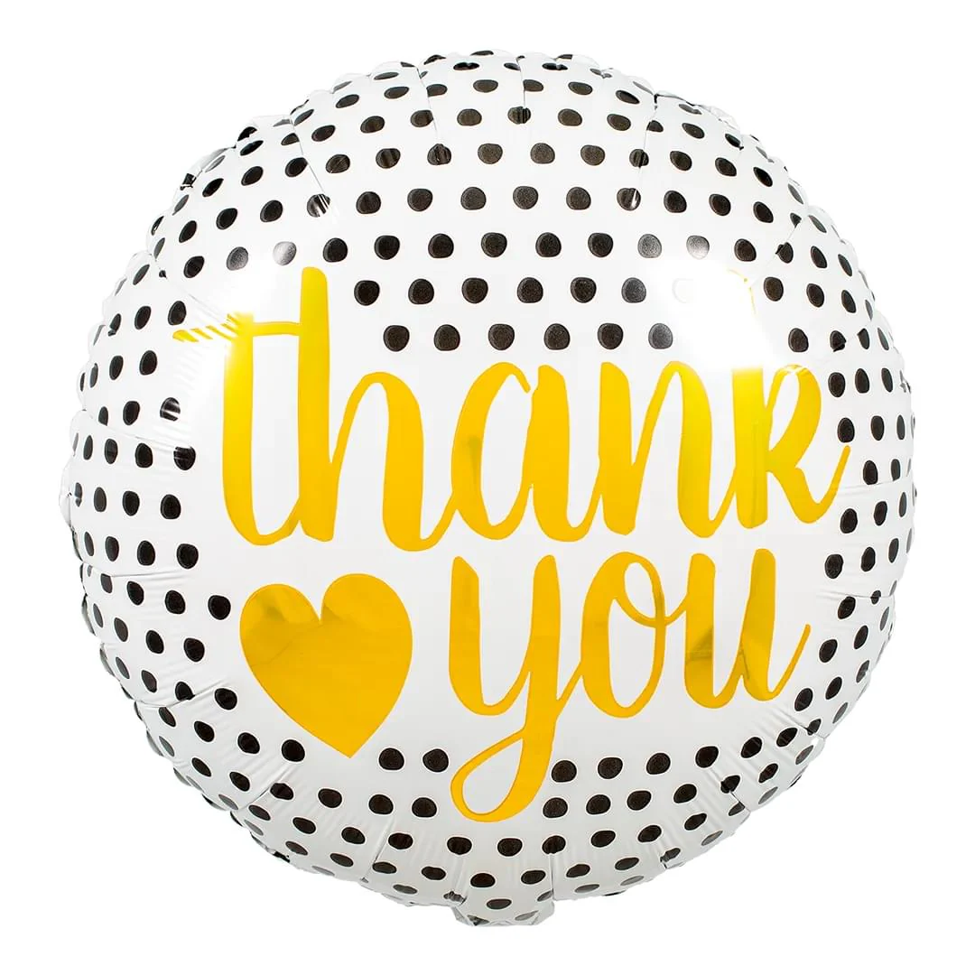 Anagram Thank You Modern Dots 18" Circle Foil Balloon (1)
