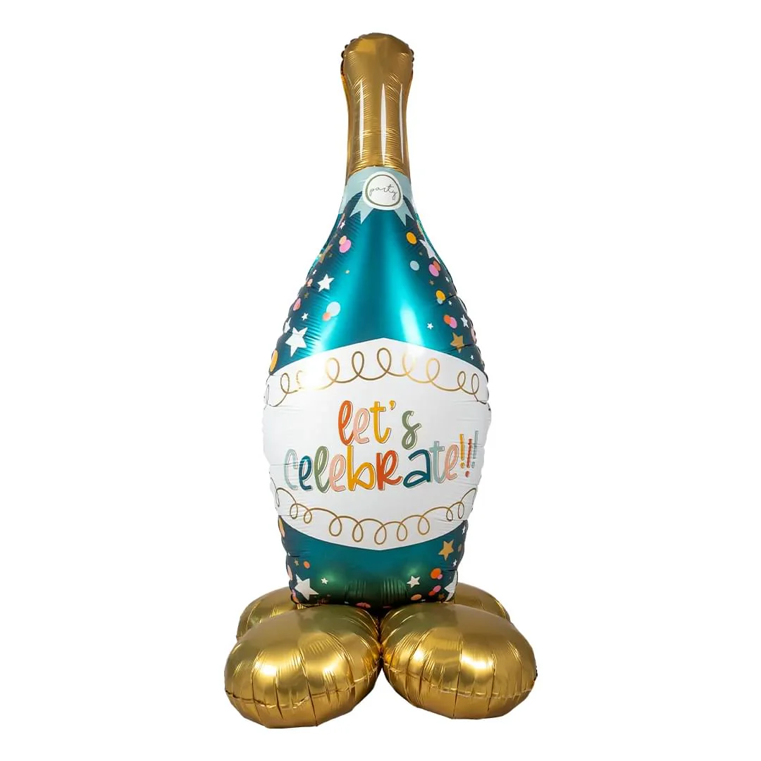 The Standups-Bottle Let's Celebrate air filled/sitter
