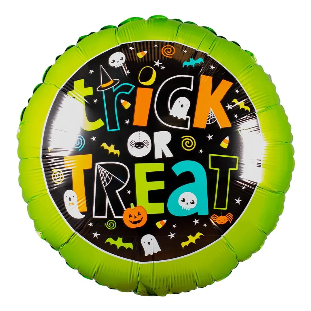 Anagram Trick or Treat Halloween 18" Circle Foil Balloon (1) Discontinued