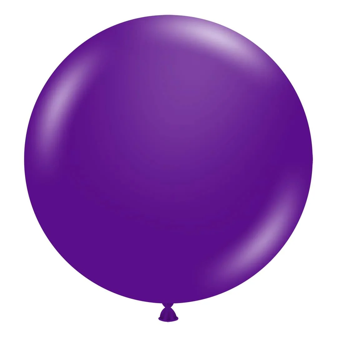 Tuftex Design Plum Purple Latex Balloon - Various Sizes - Image 2