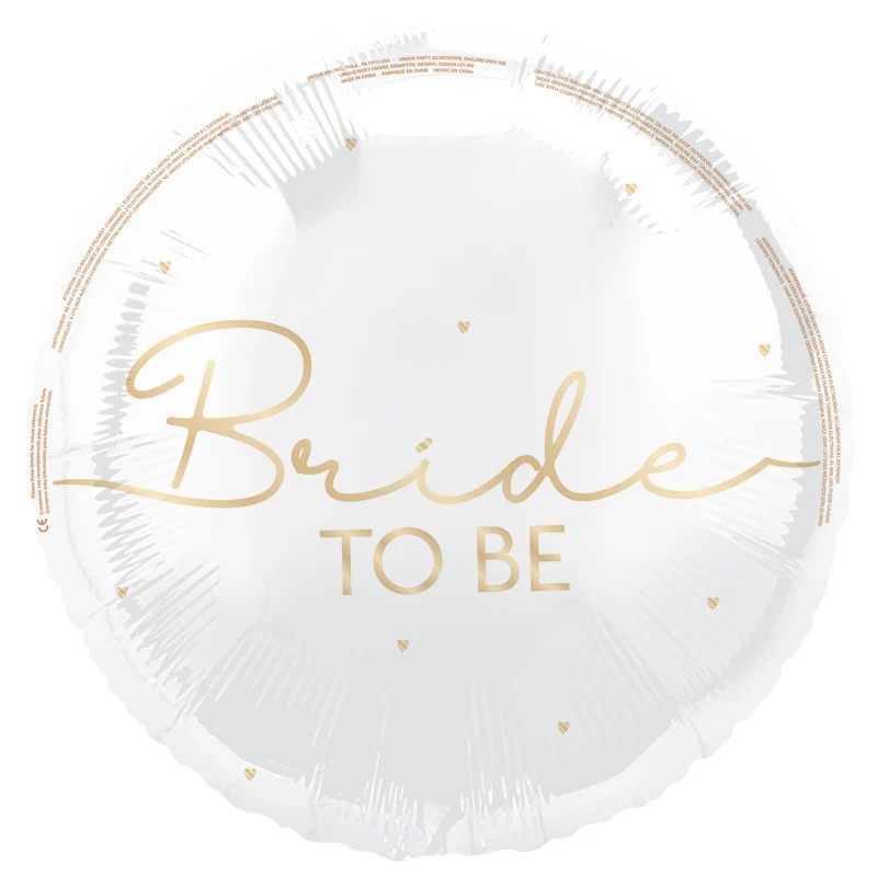 Unique Bride to Be 18" Round Circle Foil Balloon (1)