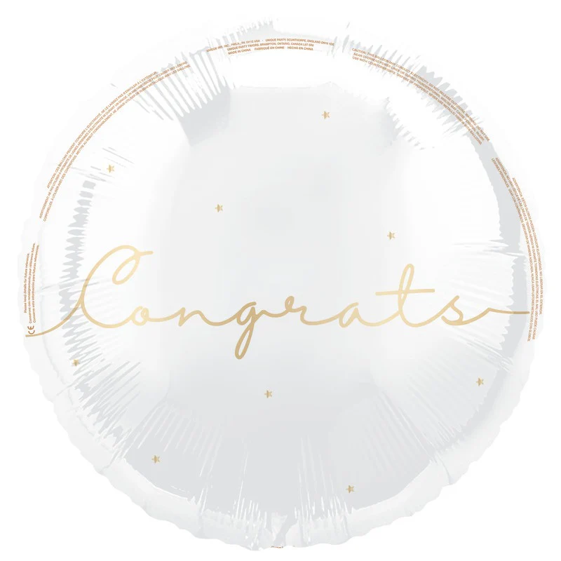 Unique Congrats 18" Round Circle Foil Balloon (1)