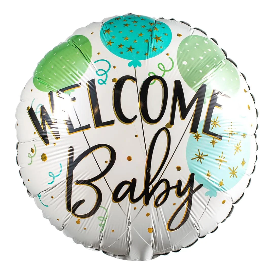 Welcome baby green ECO balloon 18" Circle