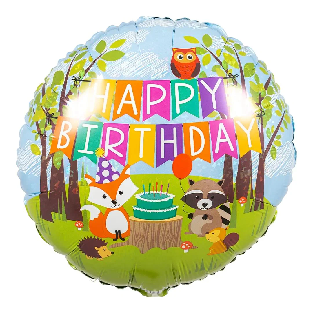 Woodland Birthday 18" Circle