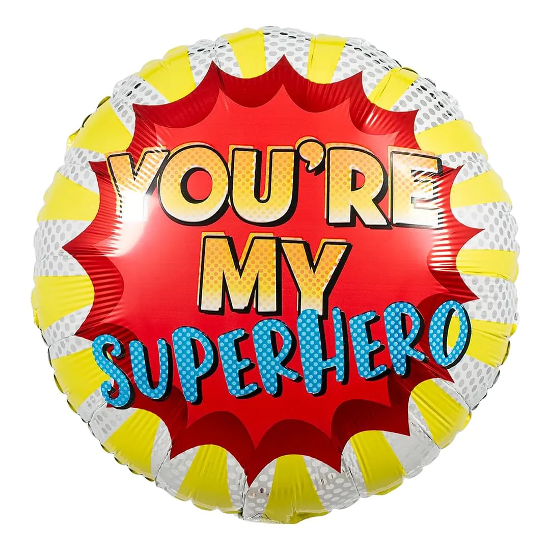 Anagram You're My Superhero 18" Circle Foil Balloon (1)